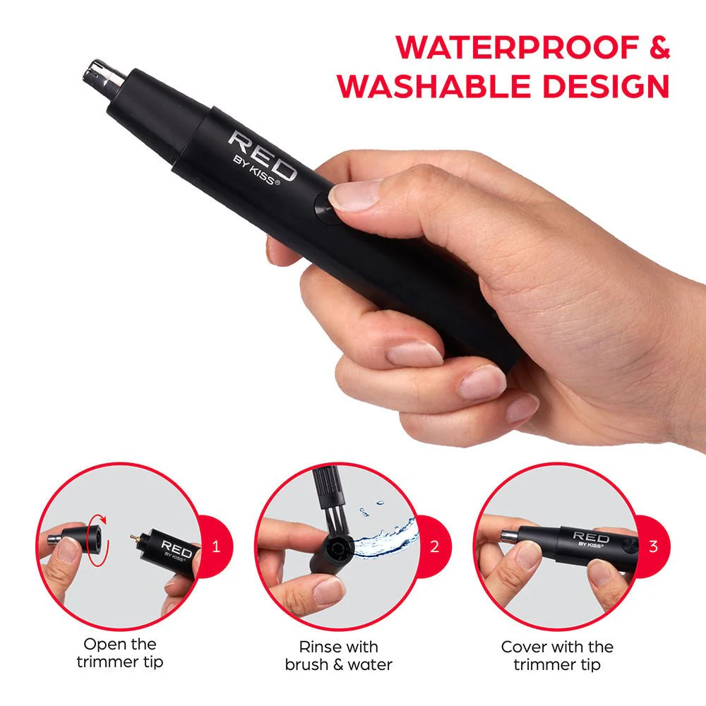 Red by Kiss Rechargeable Nose Hair Trimmer - Image 6