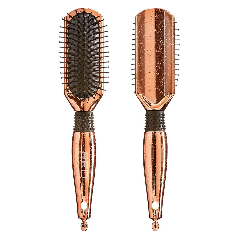 Red by Kiss Rose Gold Brush – Small Cushion Paddle - Image 2