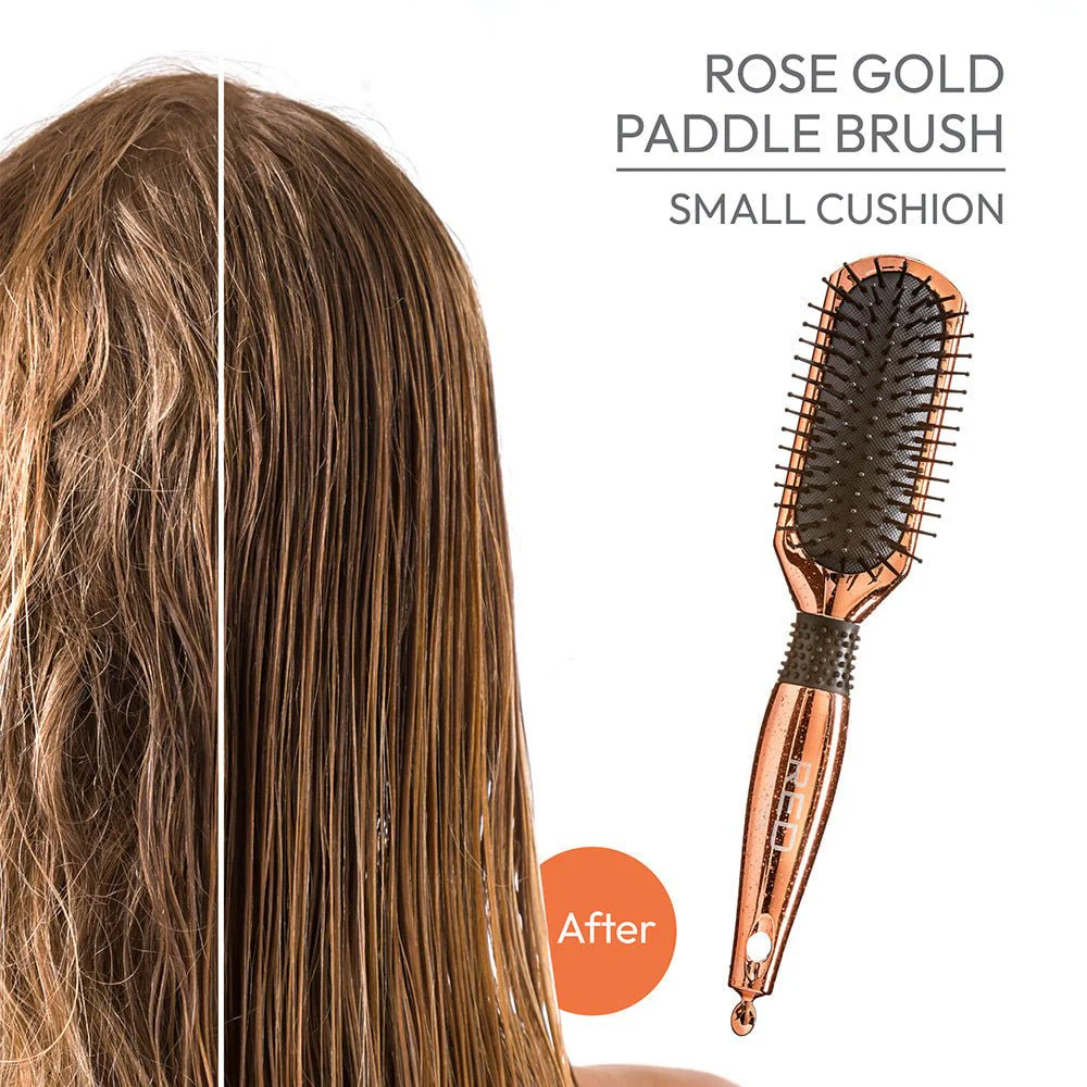 Red by Kiss Rose Gold Brush – Small Cushion Paddle - Image 4