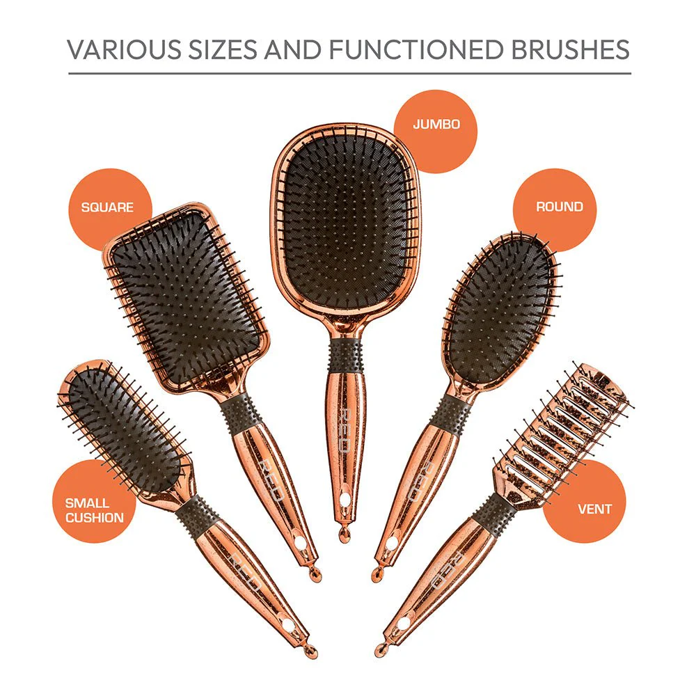 Red by Kiss Rose Gold Brush – Small Cushion Paddle - Image 5