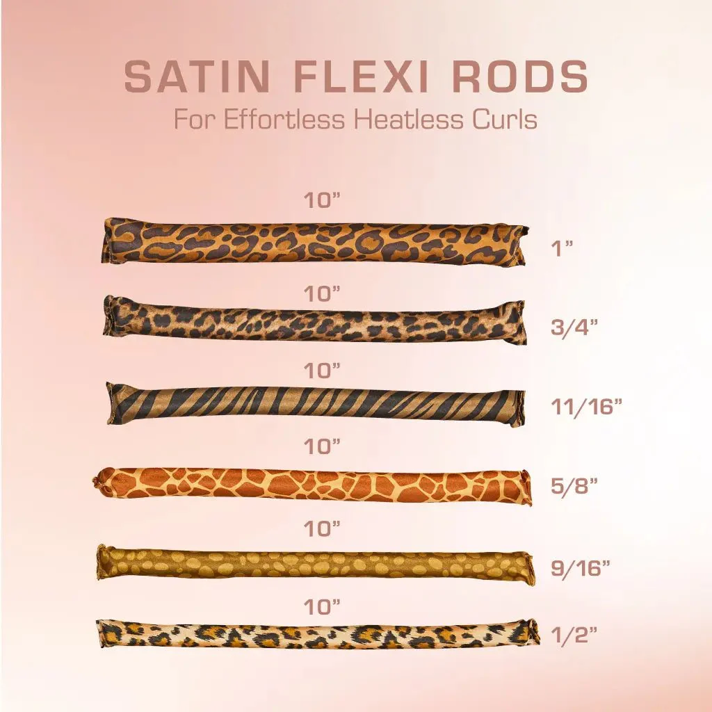 Red by Kiss Satin Flexi Rods โ Animal Print