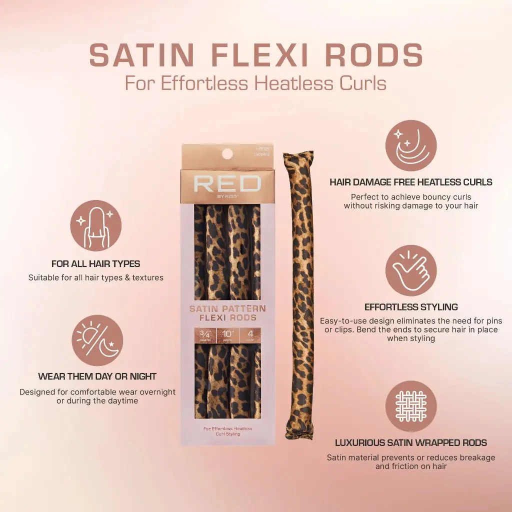 Red by Kiss Satin Flexi Rods โ Animal Print - Image 4