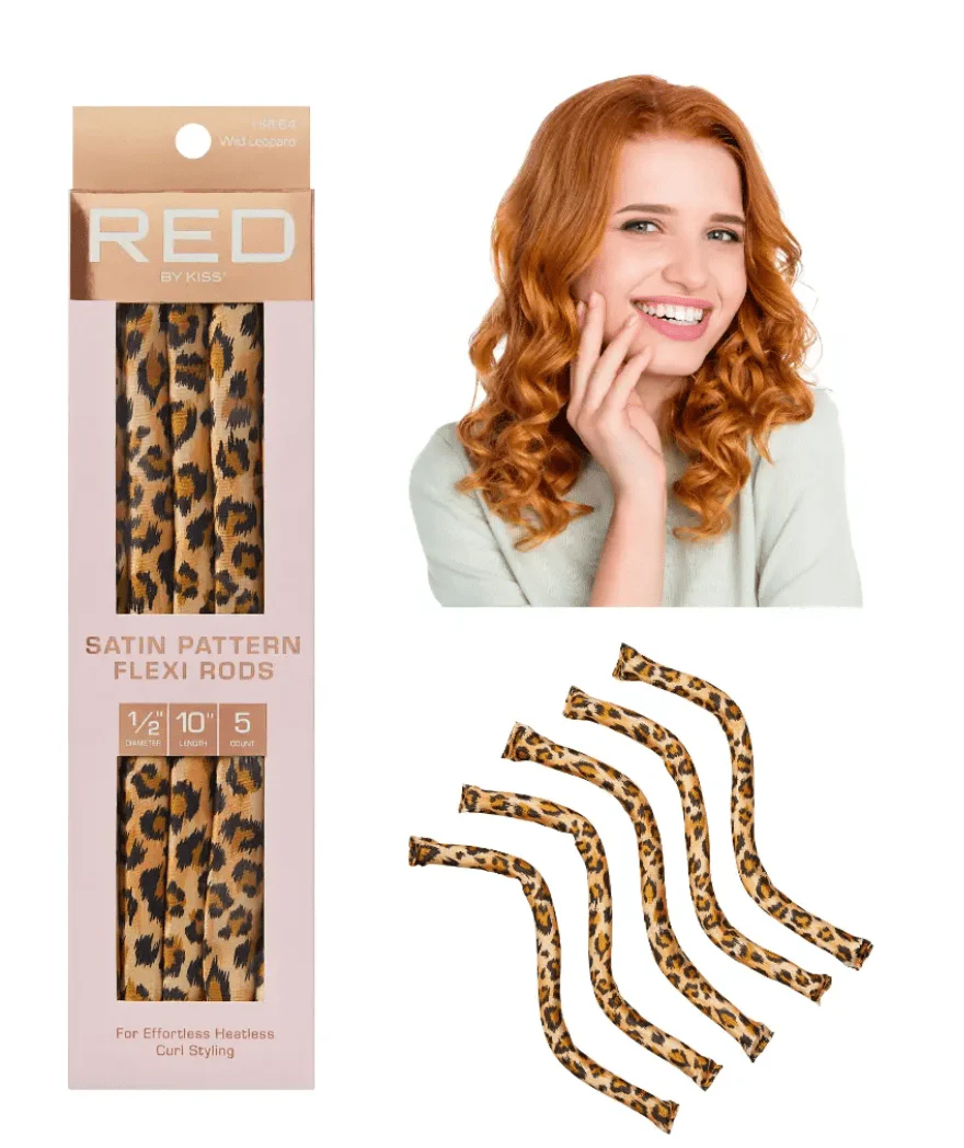 Red by Kiss Satin Flexi Rods โ Animal Print - Image 5