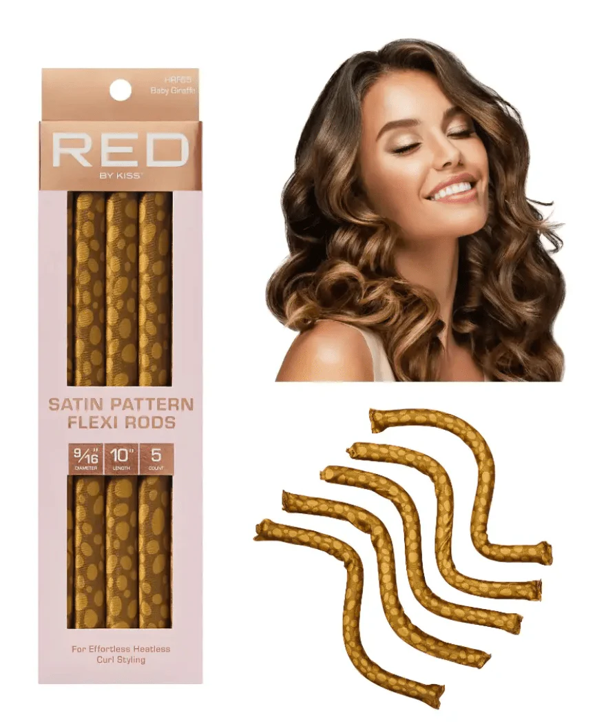 Red by Kiss Satin Flexi Rods โ Animal Print - Image 7