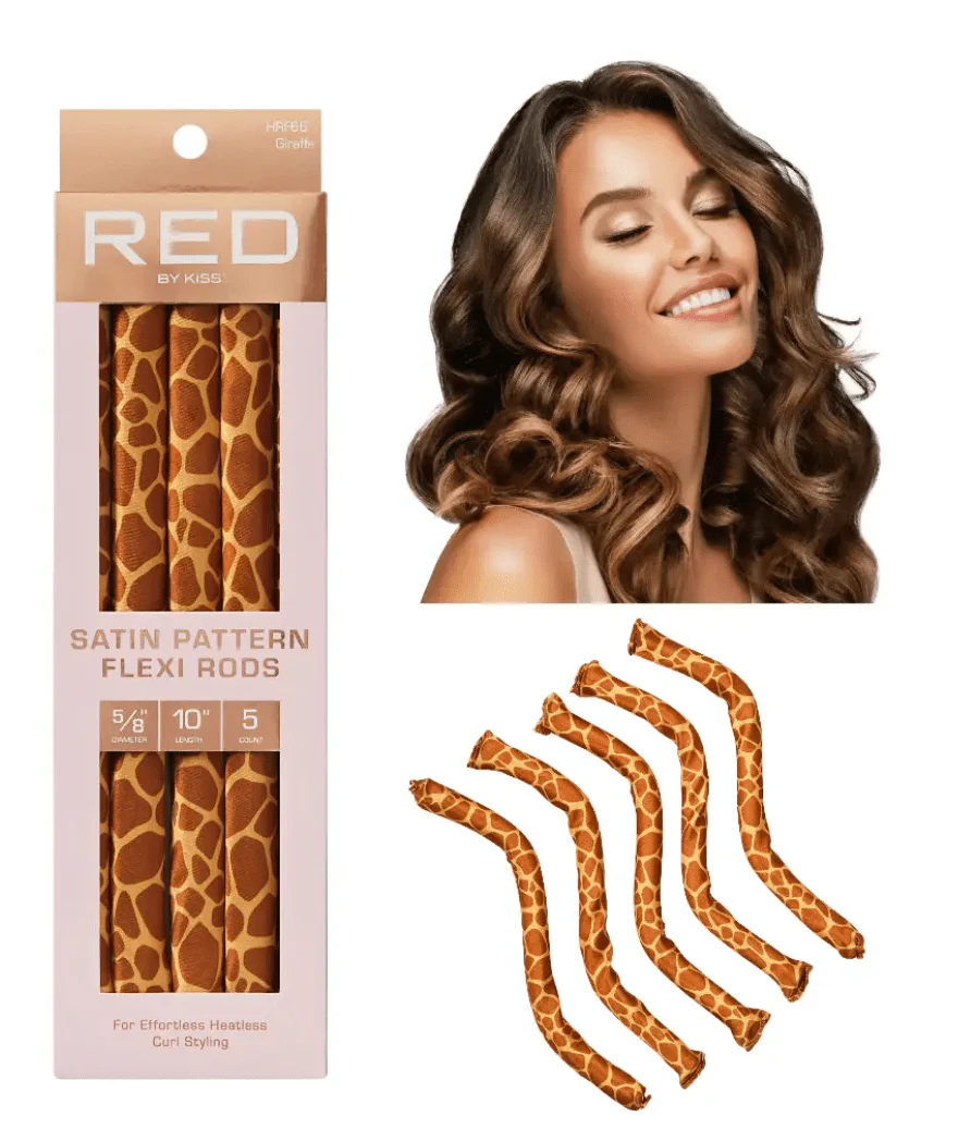 Red by Kiss Satin Flexi Rods โ Animal Print - Image 9