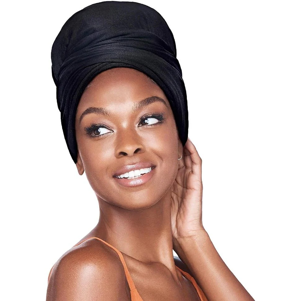 Red by Kiss Satin-Lined Infinity Turban - Close Top - Image 6