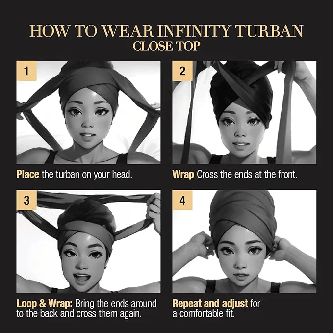 Red by Kiss Satin-Lined Infinity Turban - Close Top - Image 9