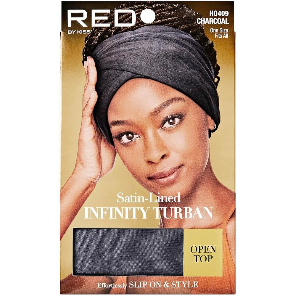 Red by Kiss Satin-Lined Infinity Turban - Open Top - Image 5