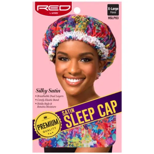 Red by Kiss Satin Sleep Cap Floral - X-Large - Image 2