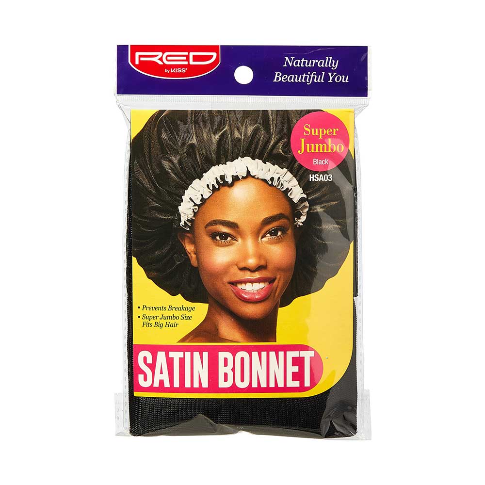 Red by Kiss Satin Bonnet Black – Large, XL & X-Jumbo - Image 3