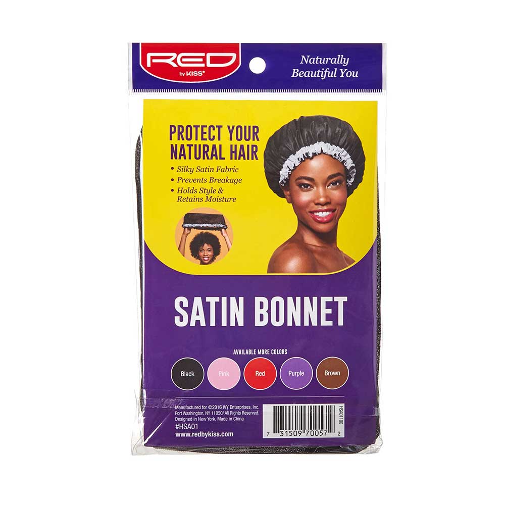 Red by Kiss Satin Bonnet Black – Large, XL & X-Jumbo - Image 7