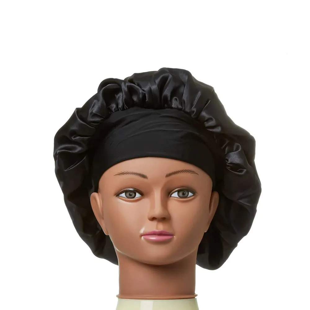 Red by Kiss Silky Satin Double Wear Hair Cap β Black - Image 2