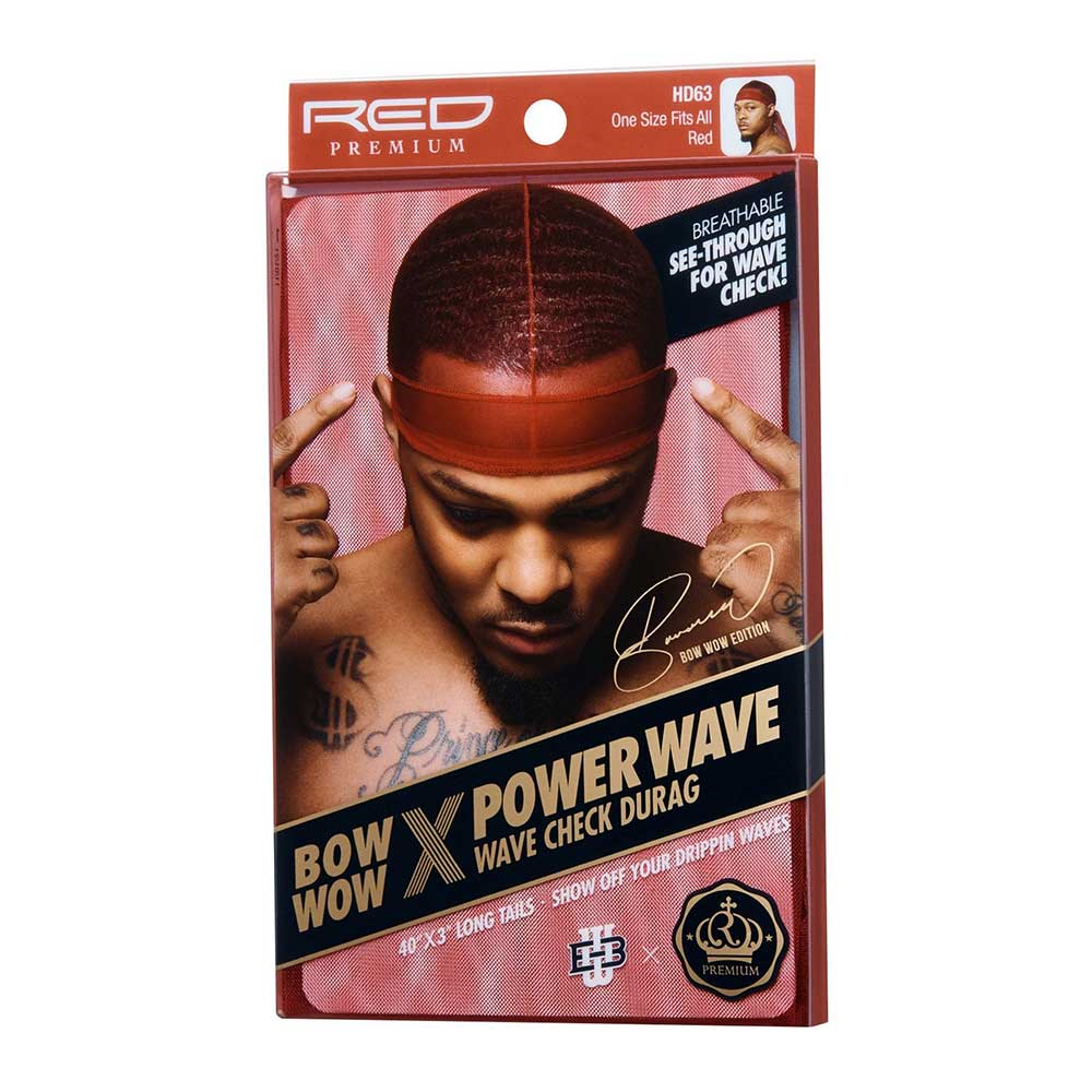 Red by Kiss Bow Wow X Power Wave Check Durag – Street Style - Image 7