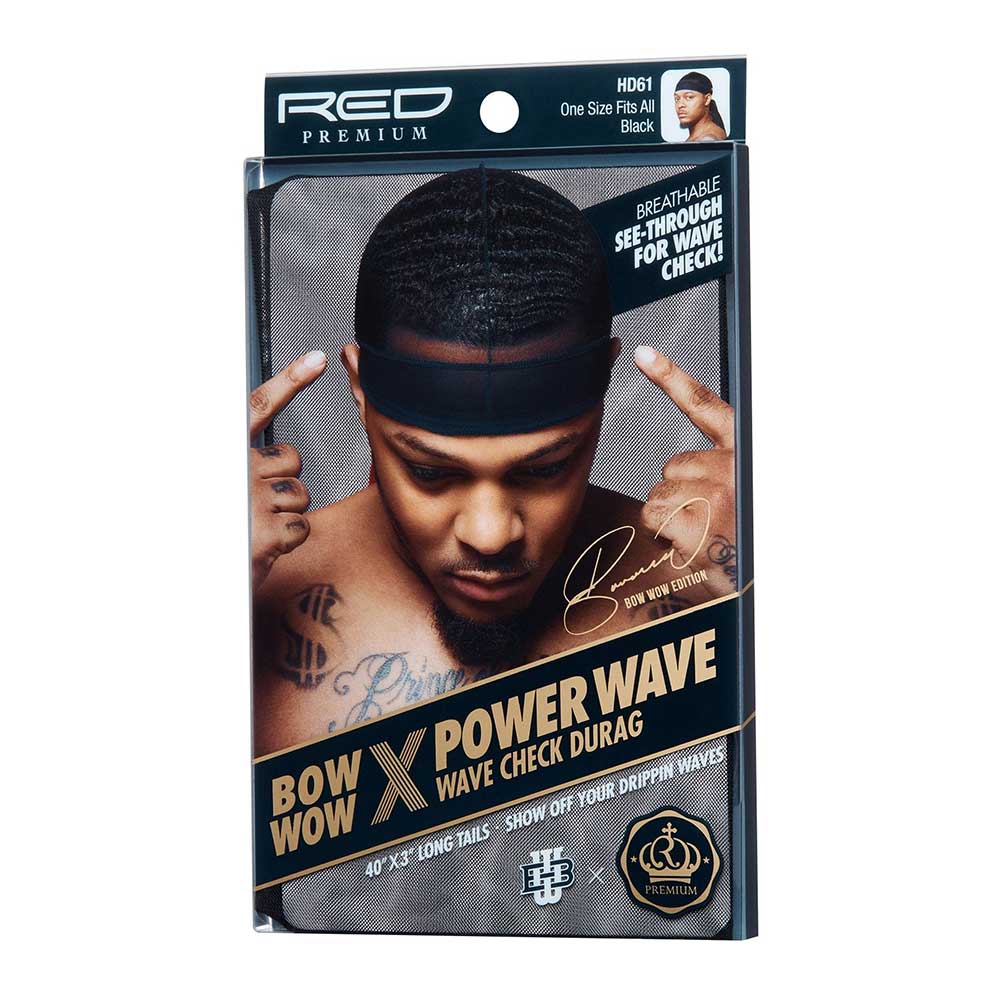 Red by Kiss Bow Wow X Power Wave Check Durag – Street Style - Image 9