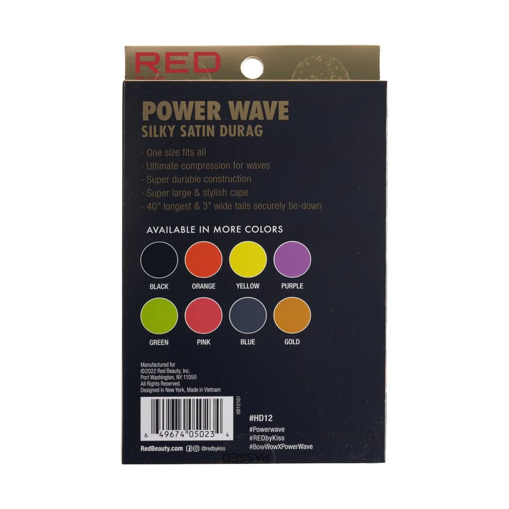 Red by Kiss Silky Satin Durag Power Wave - Image 16