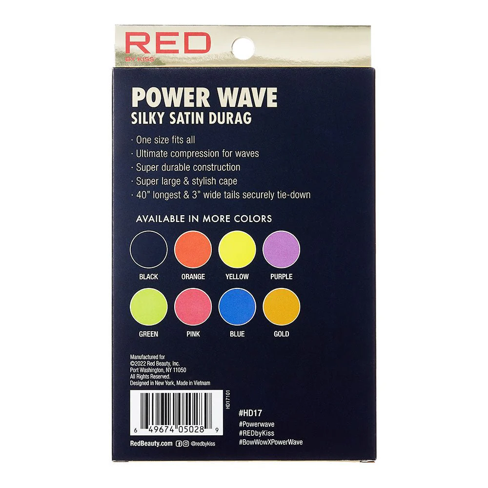 Red by Kiss Silky Satin Durag Power Wave - Image 20