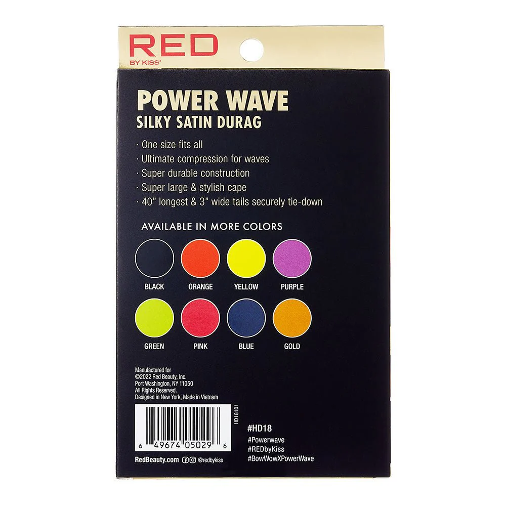 Red by Kiss Silky Satin Durag Power Wave - Image 21