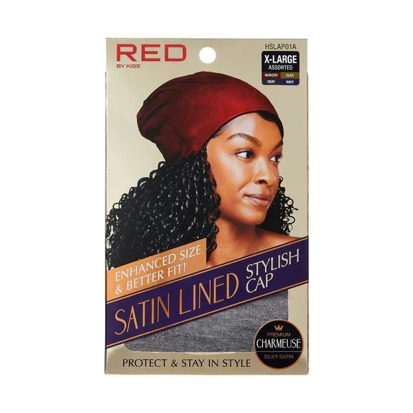 RED by Kiss Silky Satin Lined Hair Cap – Black & Assorted - Image 4