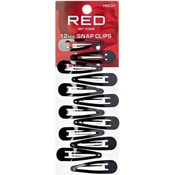 Red by Kiss Snap Clips 12pcs