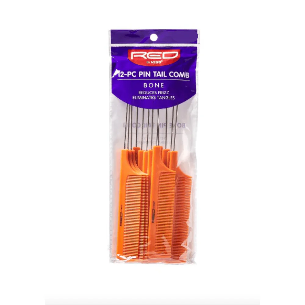 Red by Kiss Pin Tail Comb Set –Anti-Static 12 pcs - Image 2