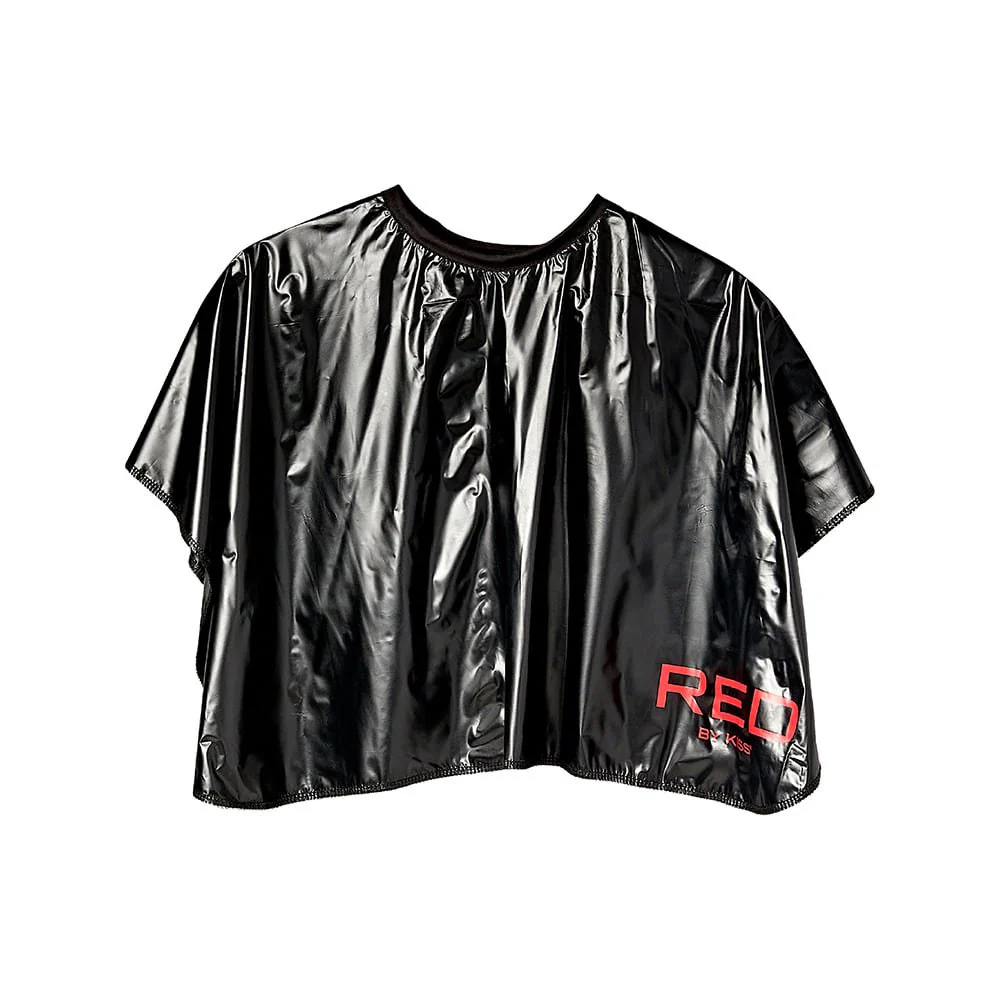 Red by Kiss Soft Vinyl Salon Capes – Black - Image 5