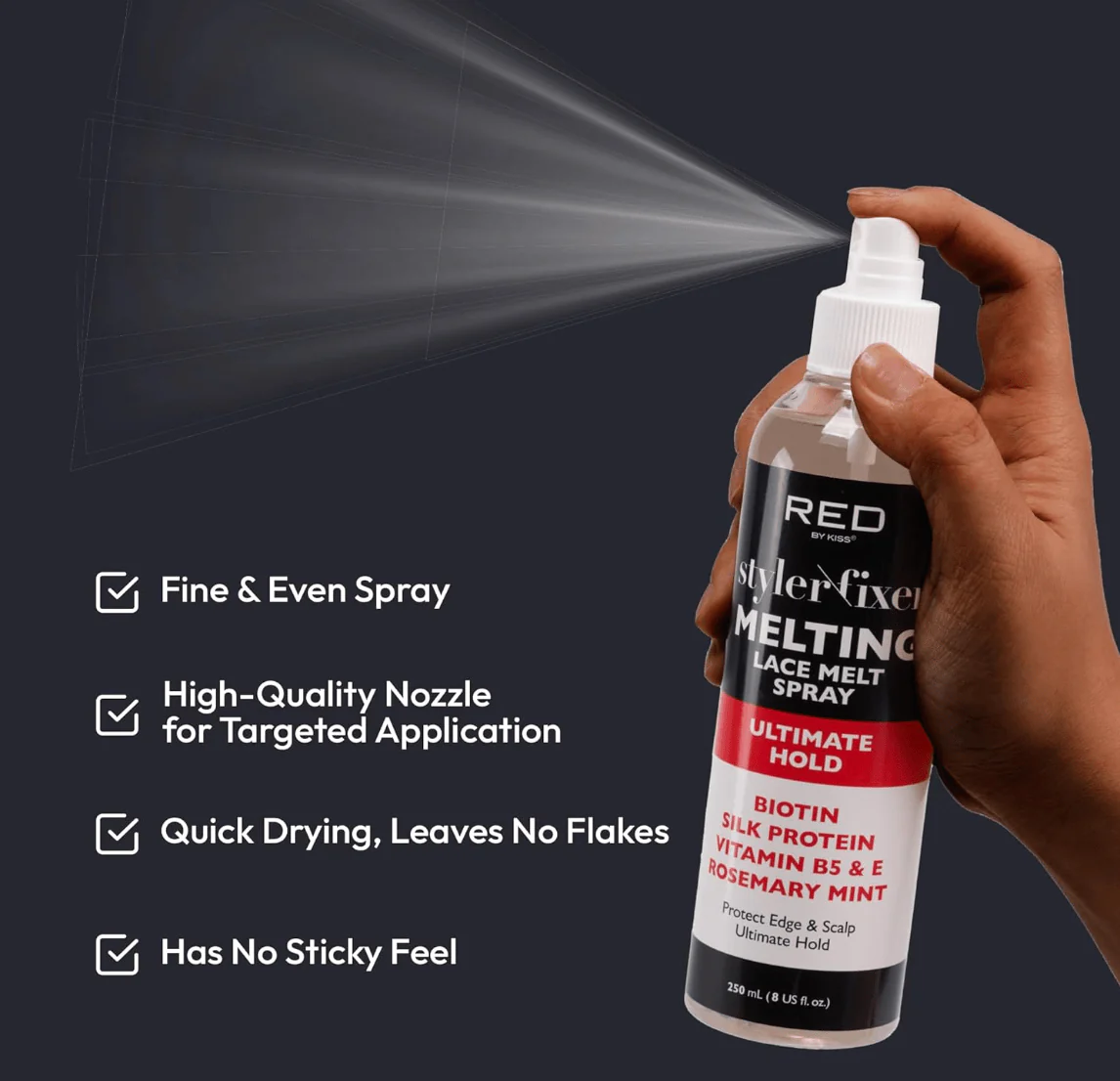 RED by Kiss Style Fixer Lace Melting Spray โ 8 oz - Image 13