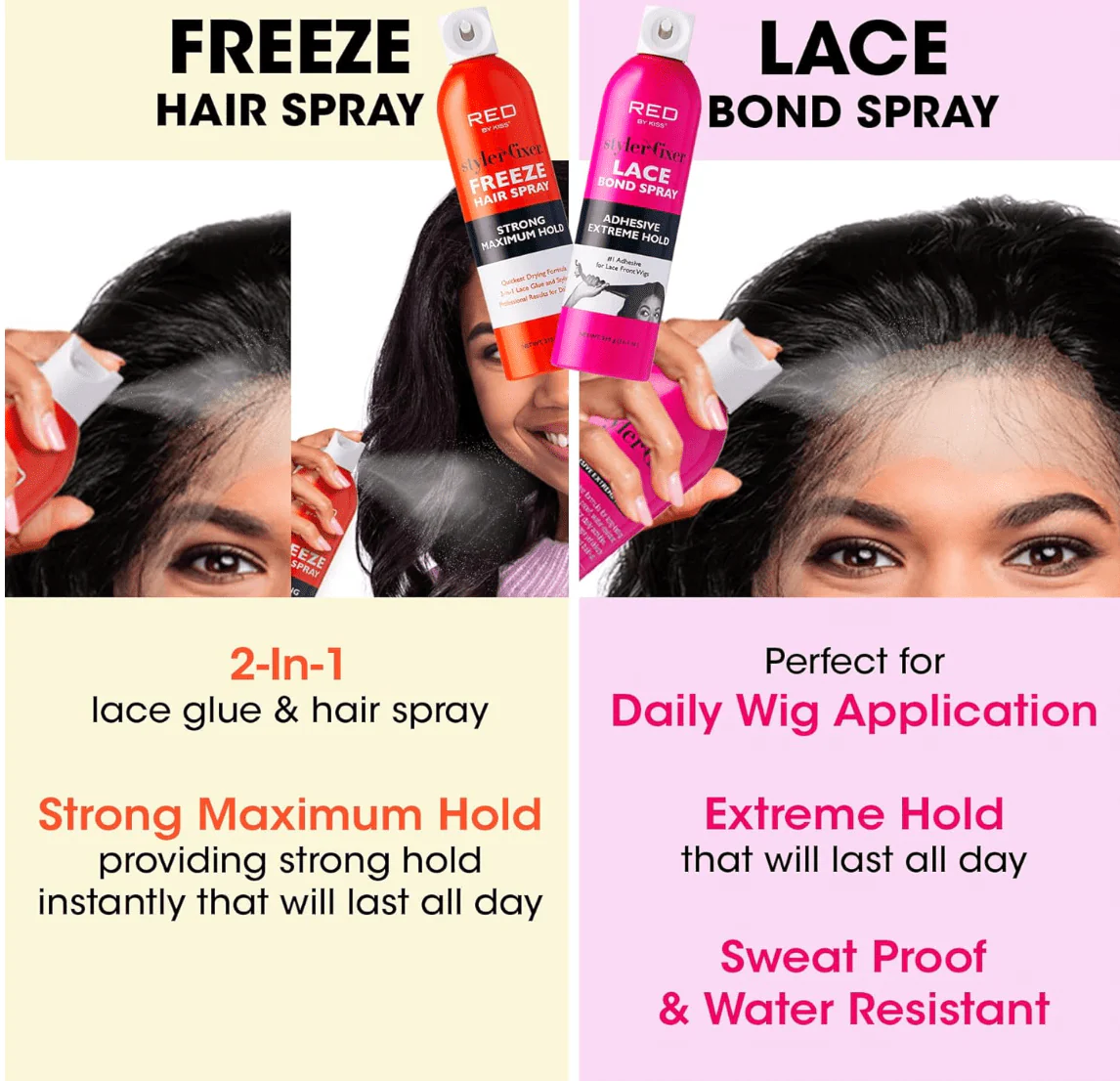 RED by Kiss Styler Fixer Freeze Hair Spray – 11 oz - Image 4