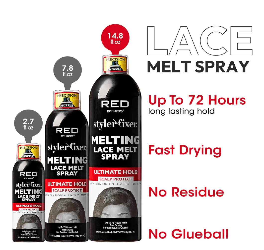 RED by Kiss Styler Fixer Melting Lace Spray β Ultimate Hold - Image 4
