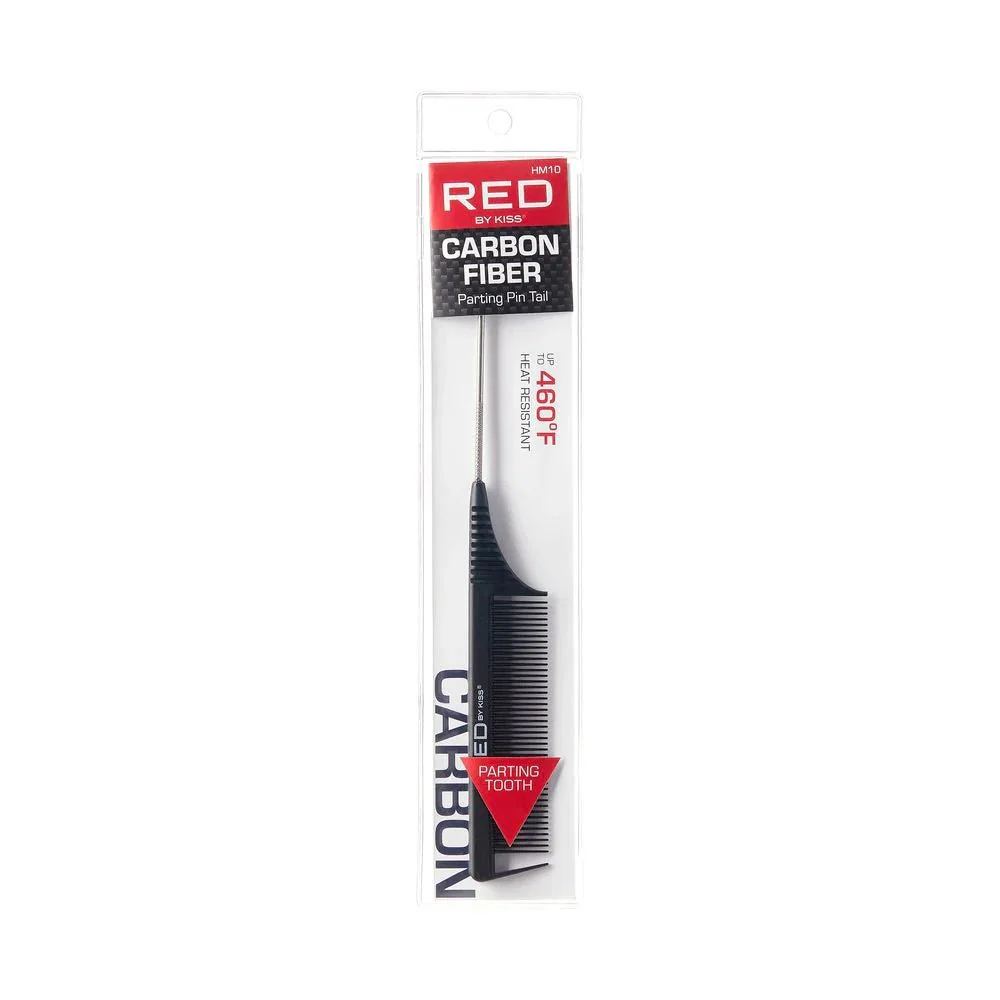 Red by Kiss Carbon Fiber Parting Pin Tail Comb RKCFPPTC