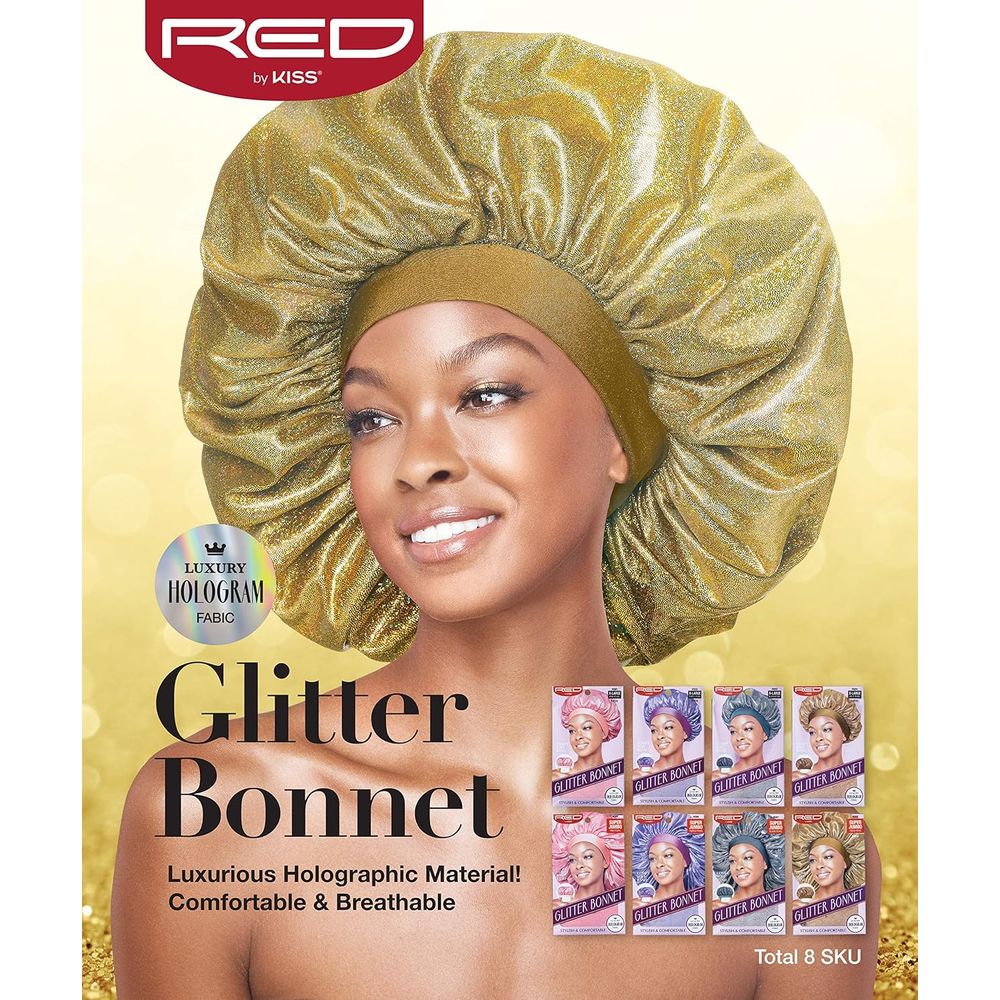 Red by Kiss Super X-Large Glitter Bonnet