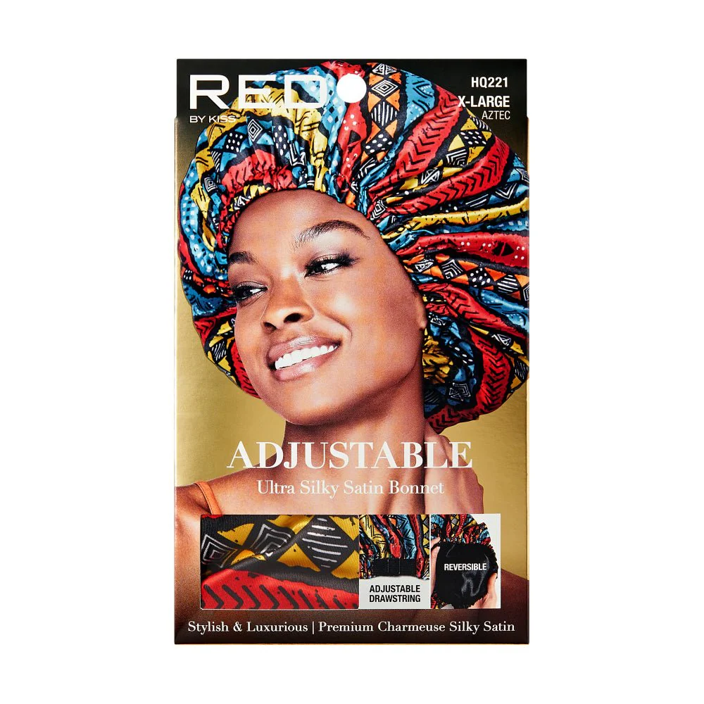 Red by Kiss Adjustable Ultra Silky Satin Bonnet β X-Large - Image 2