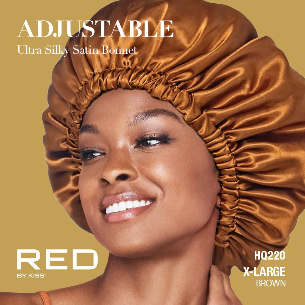 Red by Kiss Adjustable Ultra Silky Satin Bonnet β X-Large - Image 5