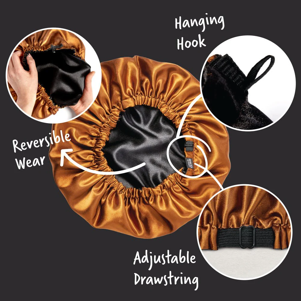 Red by Kiss Adjustable Ultra Silky Satin Bonnet β X-Large - Image 6