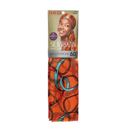 Red by Kiss Premium Charmeuse Silky Satin Wrap Scarf - Image 5