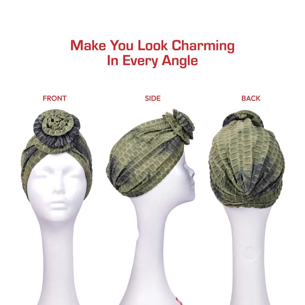 Red by Kiss – Textured Top Knot Turban - Image 15