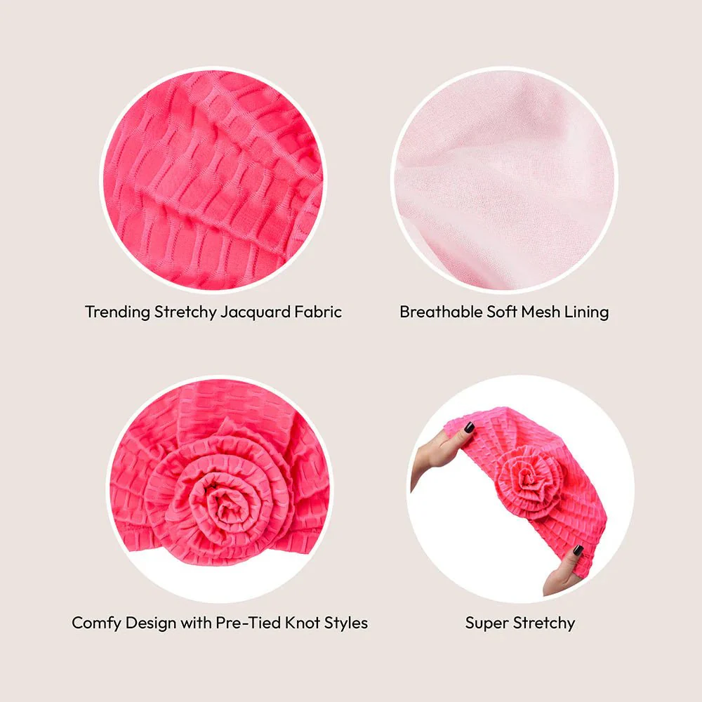 Red by Kiss – Textured Top Knot Turban - Image 18