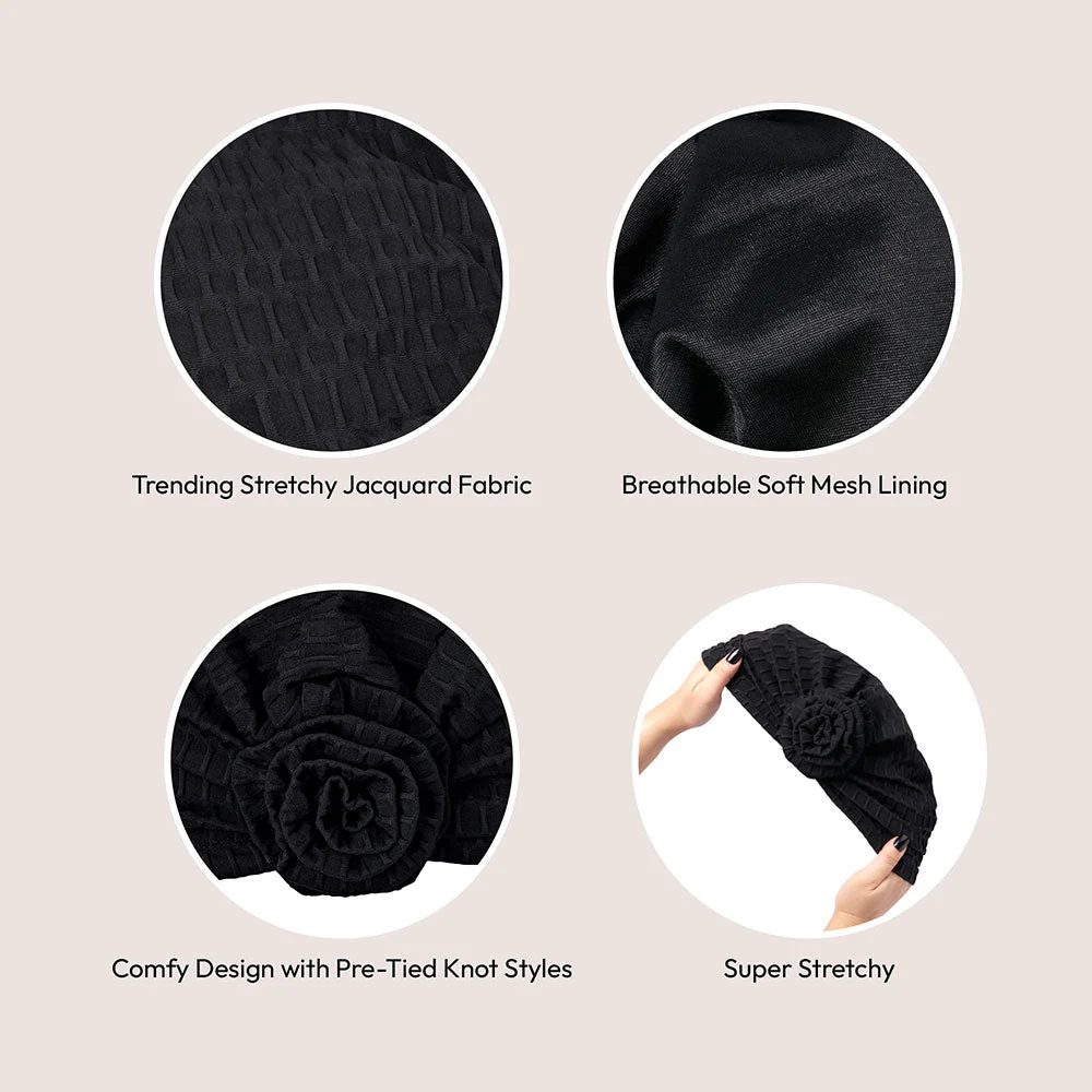 Red by Kiss – Textured Top Knot Turban - Image 3