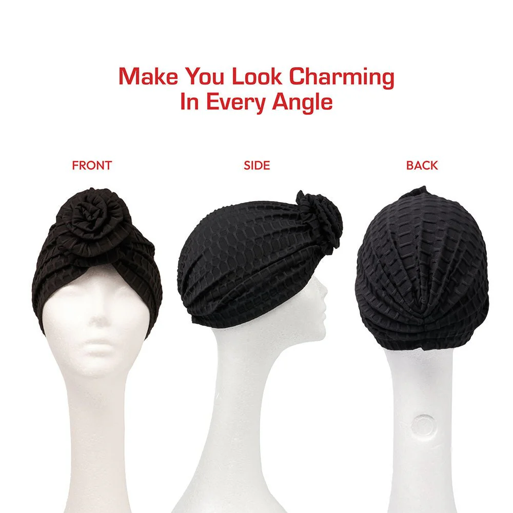 Red by Kiss – Textured Top Knot Turban - Image 6