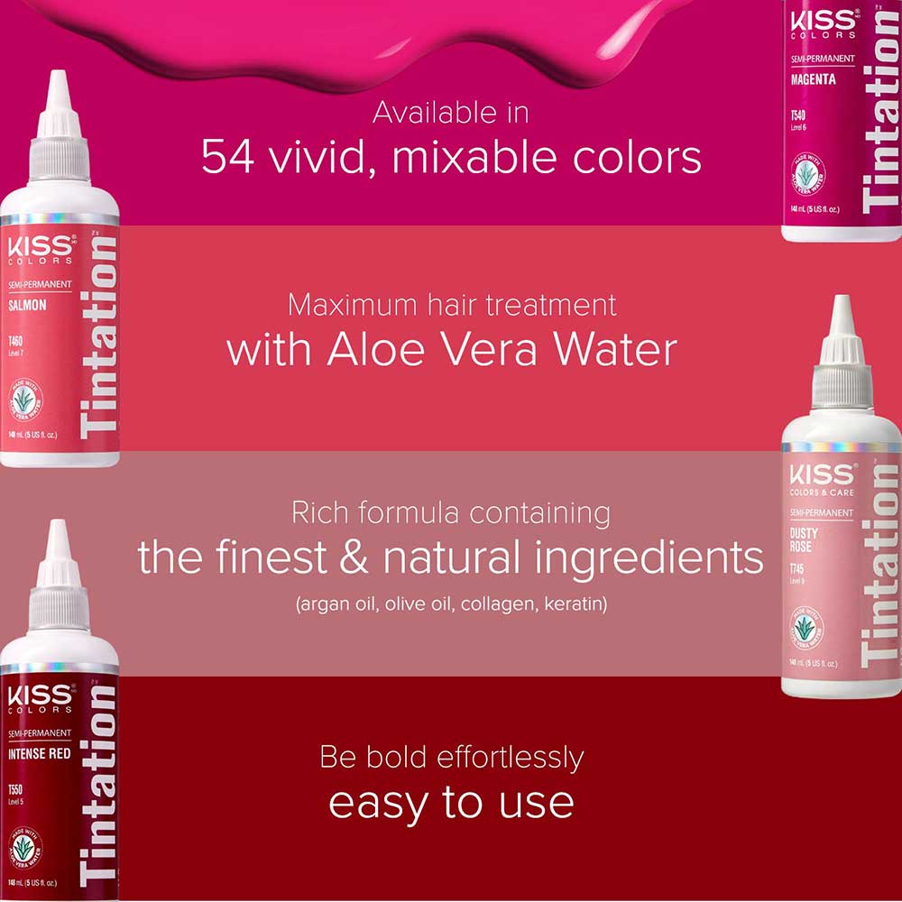 Red by Kiss Semi-Permanent Hair Color – Vivid Shades - Image 7