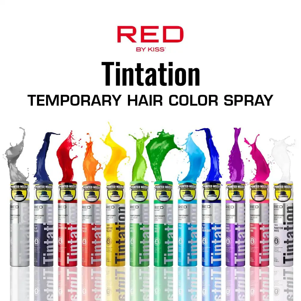 Red by Kiss Tintation Temporary Hair Color Spray – Vibrant Collection