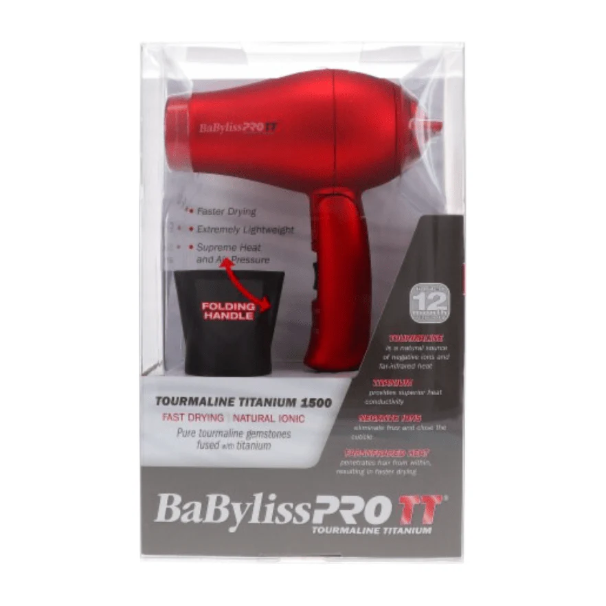BaBylissPRO TT Tourmaline Titanium Travel Dryer – 1000W - Image 5