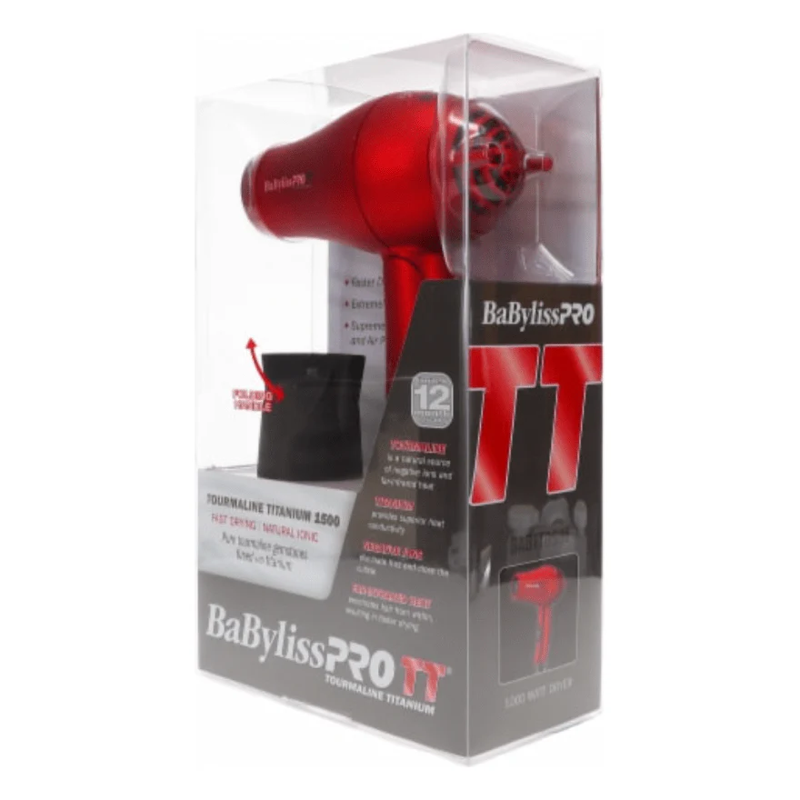 BaBylissPRO TT Tourmaline Titanium Travel Dryer – 1000W - Image 6