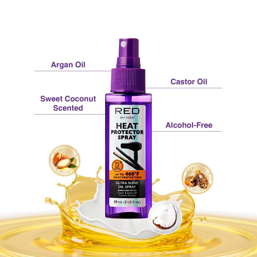 Red by Kiss Ultra Shine Heat Protector Oil Spray - Image 3