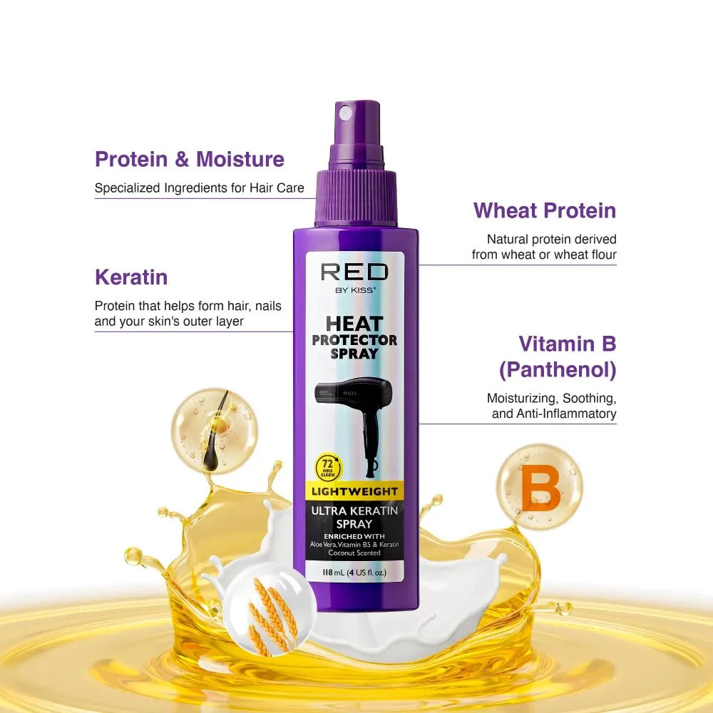 Red by Kiss Ultra Shine Heat Protector Oil Spray - Image 5