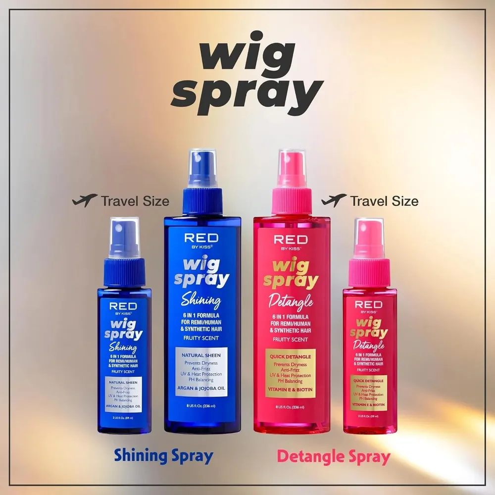 Red by Kiss Wig Spray โ Extra Shine โ 8 oz