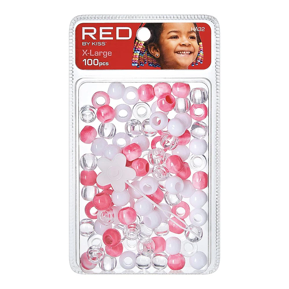 Red by Kiss X-Large Hair Beads 100pcs - Image 4