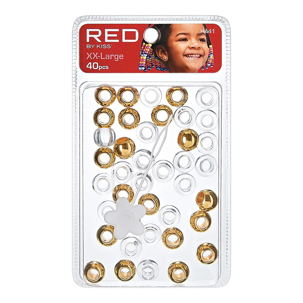 Red by Kiss XX-Large Hair Beads 40pcs - Image 2