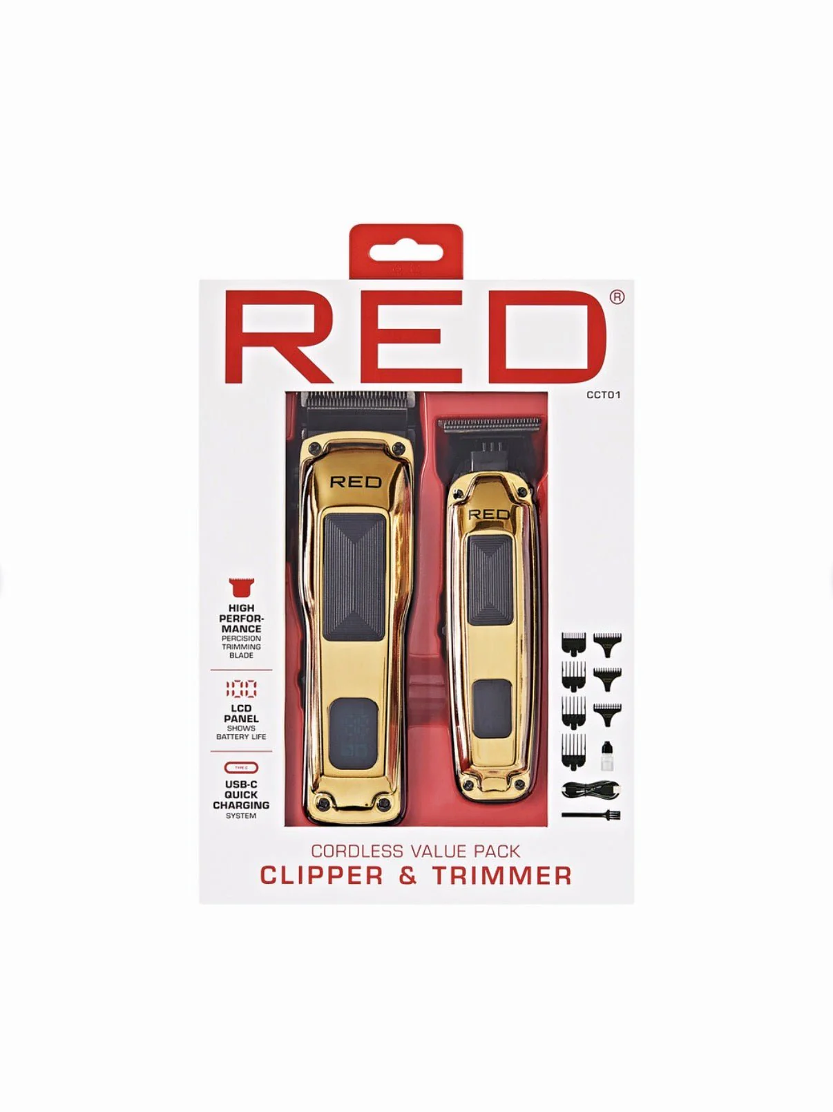 Red Cordless Trimmer & Clipper Combo