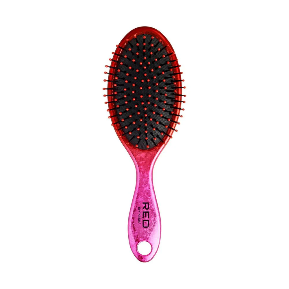 Red Crushed Jewel Hair Brush – Oval & Square - Image 3