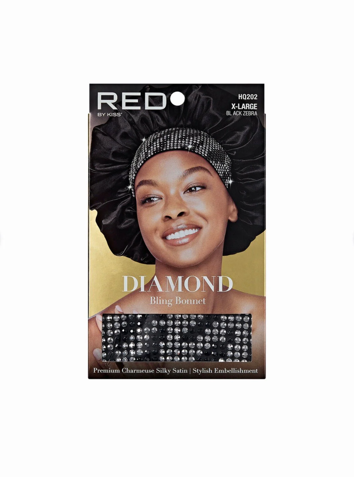 Red By Kiss Diamond Bling Satin Bonnet